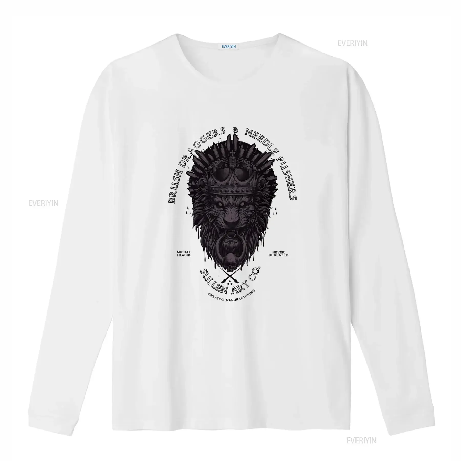 Sullen Men's T shirt GATE KEEPER Tattoos Urban Design Skull Lion Crown Premium Quality vintage Washed Unisex Stylish Casual