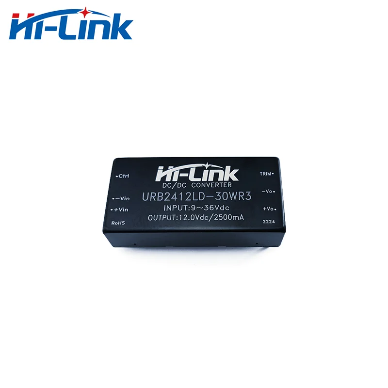 Free Shipping Hi-Link URB4812LD-30WR3 30W 12V Output DC DC Power Supply Module 18-75V Input 91% Efficiency Isolated Coverter