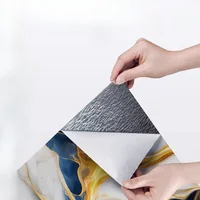10-40PCS Imitation Marble 3D Ceramic Tile Wall Renovation Decoration Sticker Waterproof Self-adhesive Home Floor Sticker 3