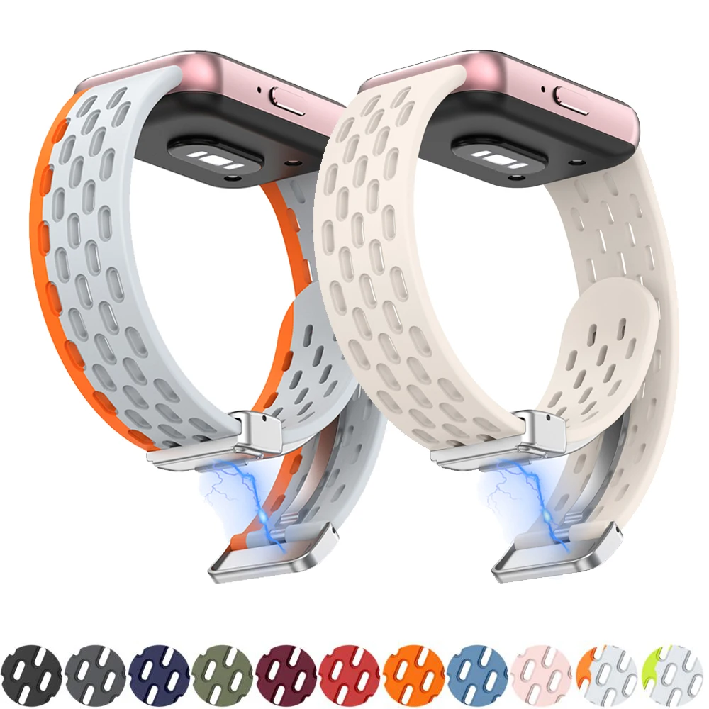 Magnetic Strap For Samsung Galaxy Fit 3 Accessories Silicone loop Metal buckle Breathable belt Bracelet Correa Galaxy Fit3 band
