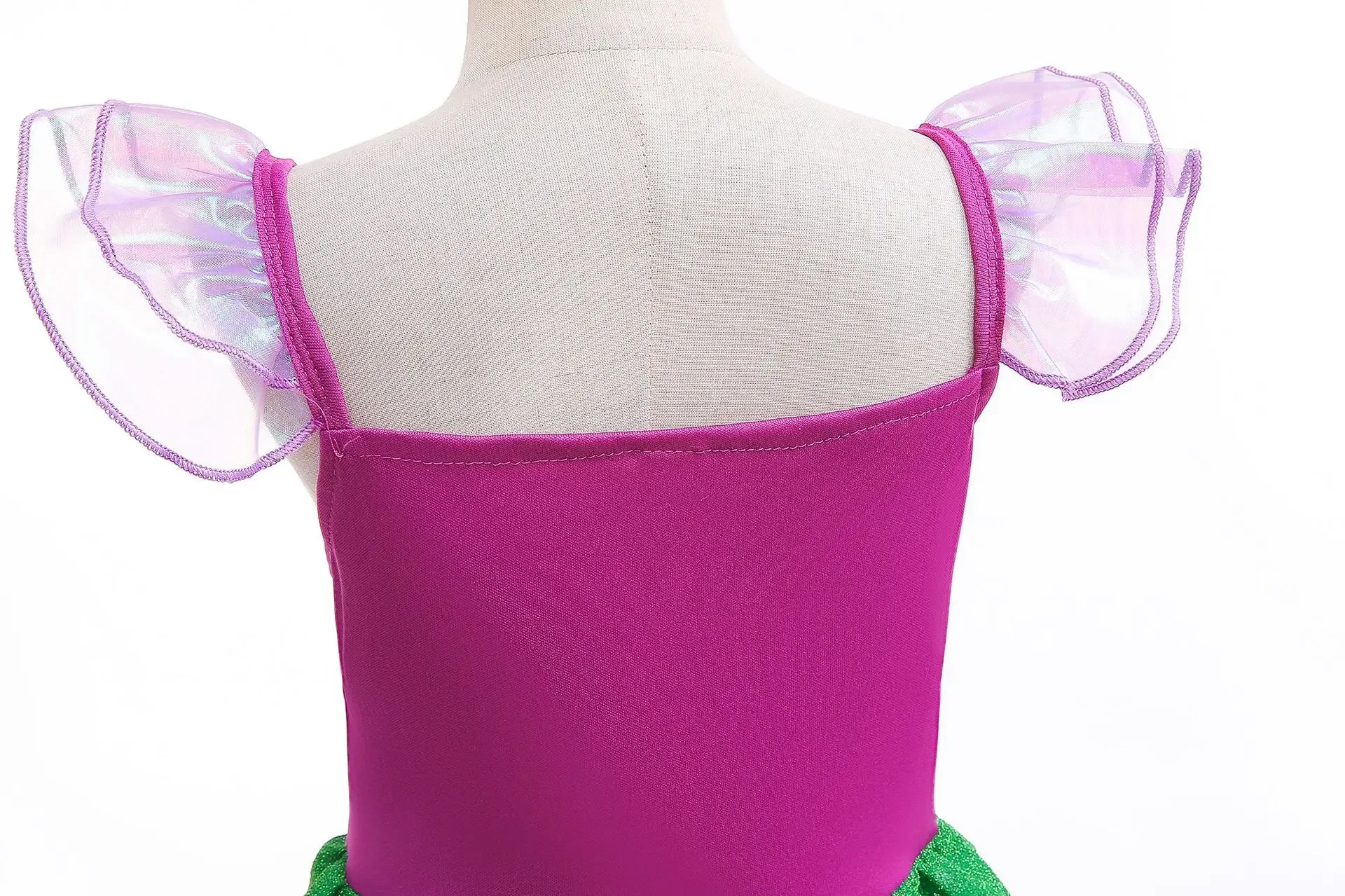 الفتيات تأثيري ليتل ميرميد ارييل الأميرة ديزني فستان الأطفال كرنفال حفلة عيد ميلاد حفلة موسيقية الكرة حورية البحر تمويه زي #5