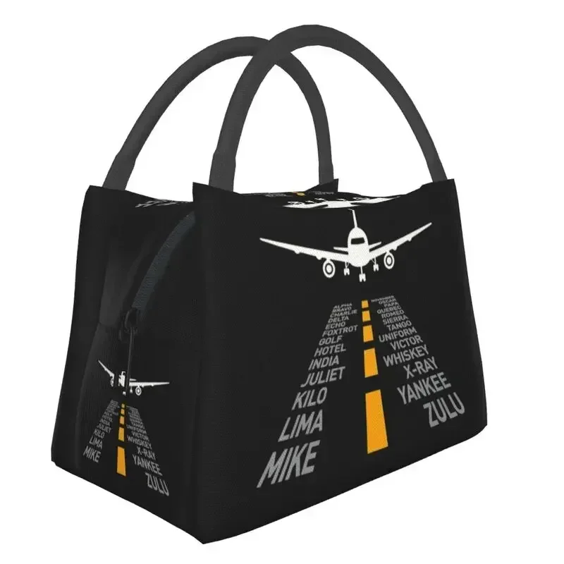 

Arrivals And Departures Insulated Lunch Bags for Camping Travel Aviation Departure Portable Cooler Thermal Bento Box Women