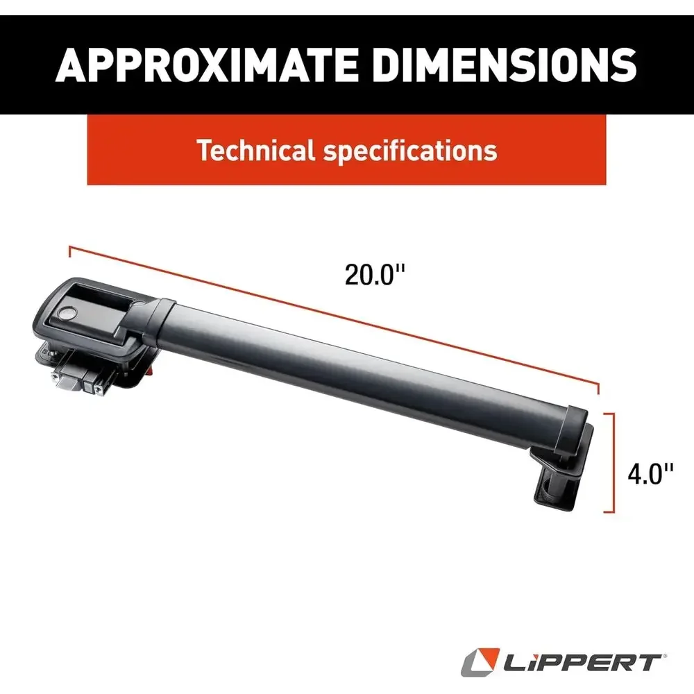 Lippert LatchXtend™ Easy Open RV Door Handle Extension for Entry Doors with a Standard Paddle Latch, Extends Reach by 14