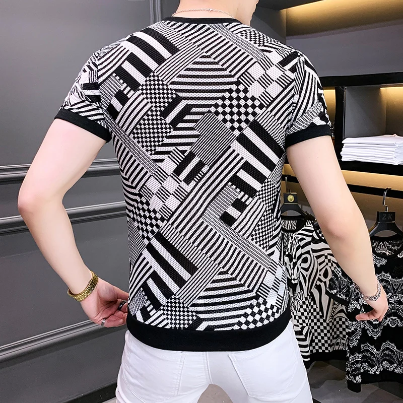 Ropa Hombre Short Sleeve T Shirt For Men European Style Brand Tees Summer High Quality Stretchy Casual Slim Fit Camisetas Hombre