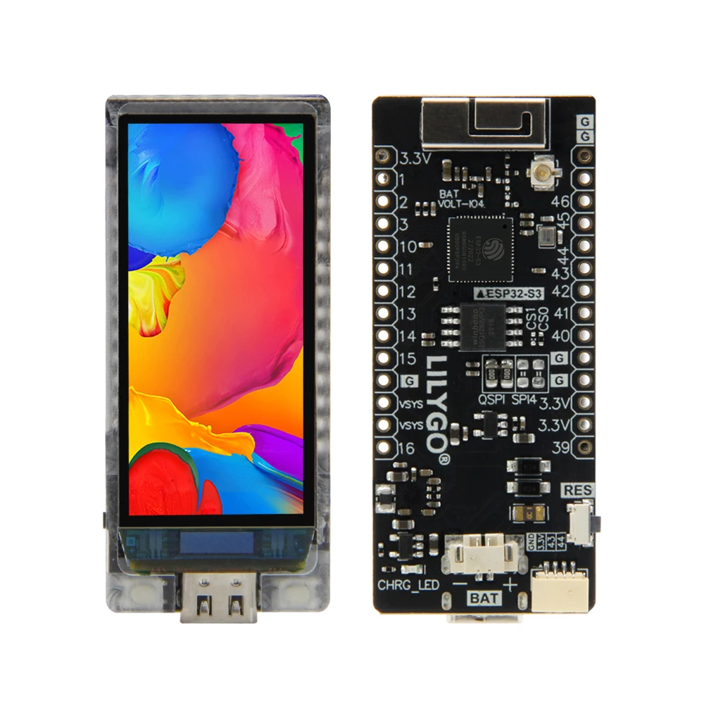 LILYGO® T-Display-S3 AMOLED ESP32-S3 Display Development Board RM67162 1.91 inch AMOLED Screen WIFI Wireless Module For Arduino