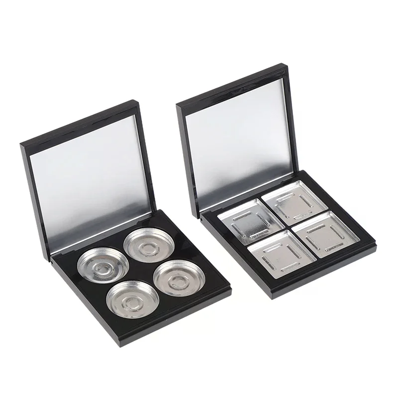 4 Grids Empty Magnetic Cosmetics Palette Holder Box Professional Lip Gloss Case With Mirror Powder Blusher Box For Eyeshadow