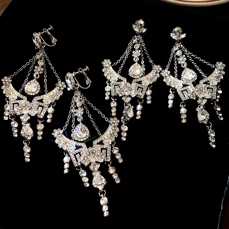 

Инкрустированные искусственными цветами, серьги для женщин, роскошные серьги для женщин, характерные ювелирные изделия высокого качества