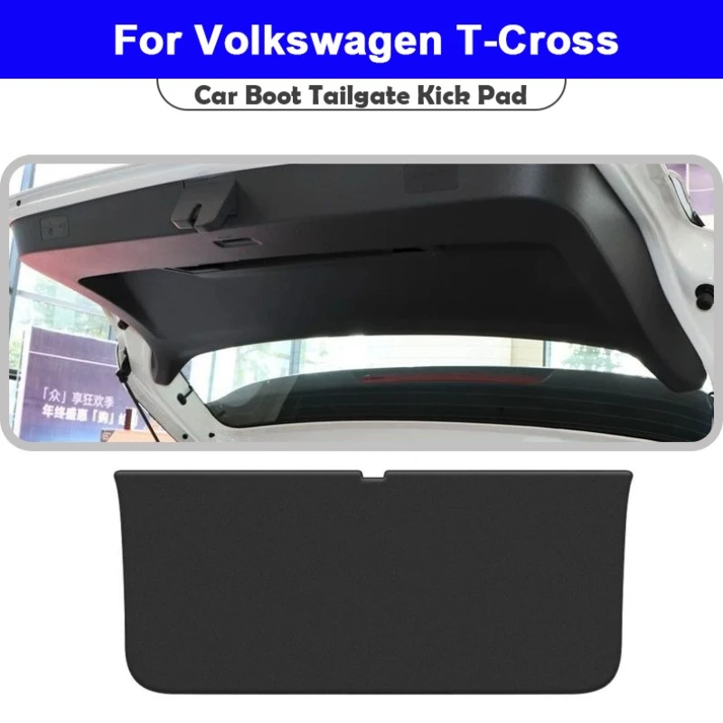

Для Volkswagen VW T-Cross 2018-2026 автомобильный багажник задняя дверь Kick Pad кожаный анти-ударный коврик для двери багажника защитный аксессуар