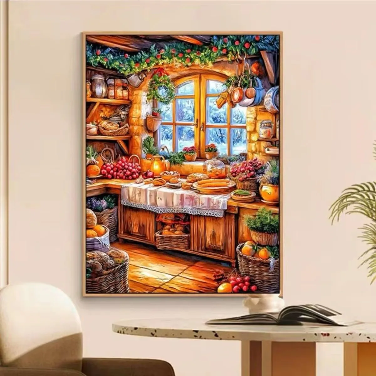 Jigsaw Puzzle 500/1000/1200/2000PCS Winter Christmas Rustic Kitchen Harvest Food DIY Challenging Game Wall Art Decor Gift