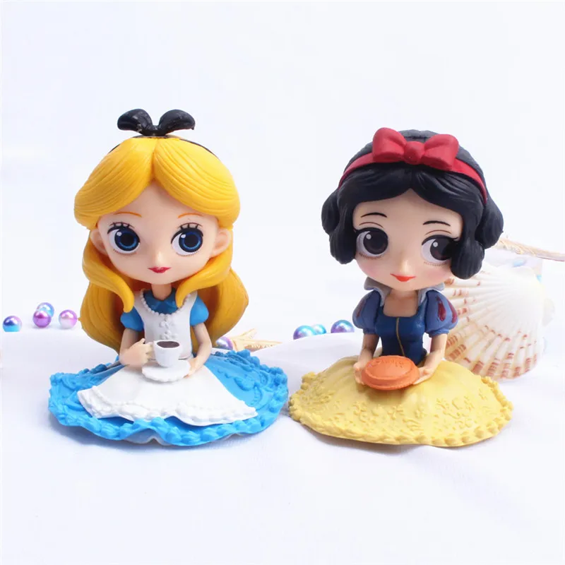 Q Posket Sofia /Snow White/Alice/Bell/Mermaid princess Toys Dolls Aurore PVC Anime Dolls Figures Collectible Model