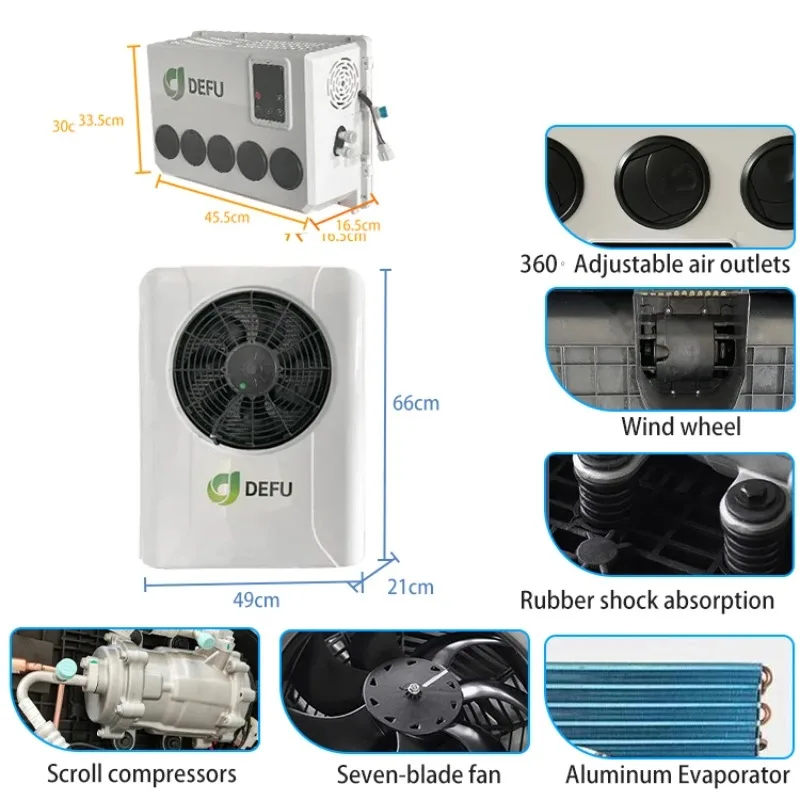 Cooler Van Electric 12 Volt Cabin Cooling APU 24v Parking Truck 12v Air Conditioner For Trucks