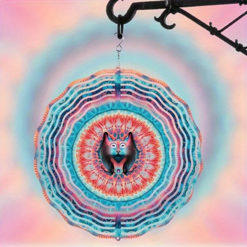CIFBUY Metal Wind Chime Vibrant Swirling Garden Decor Outdoor Yard Ornament with 360 Hook Seasonal Patio Decoration