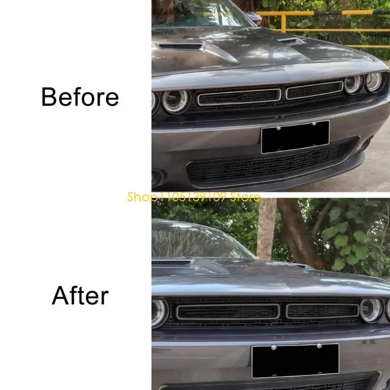P5ED Front grille accent trim for 2015-2020 center opening, ABS pair set