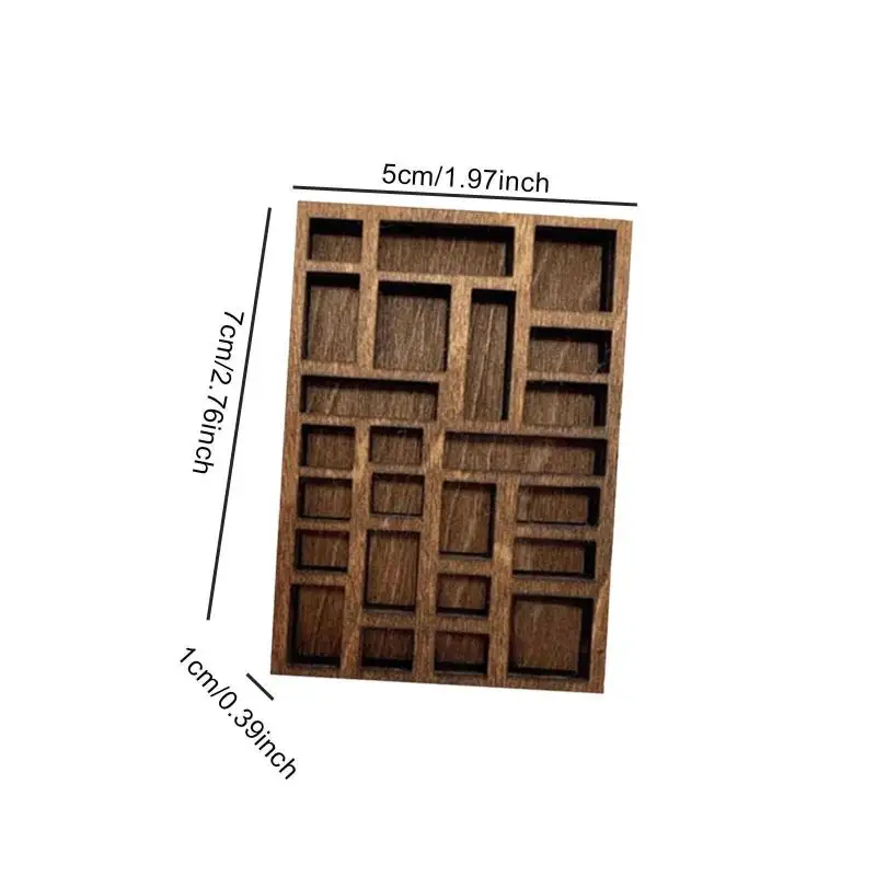 رف حلية مصغر حامل مجوهرات صغير مقصورات عرض المجوهرات حامل حلي خشبية جميلة #6