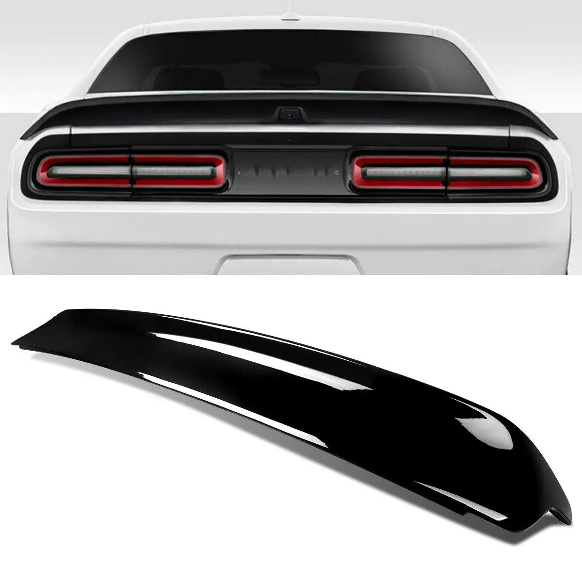 Hellcat Redeye Style Trunk Lip Spoiler Gloss Black For DODGE Challenger 2008-2022