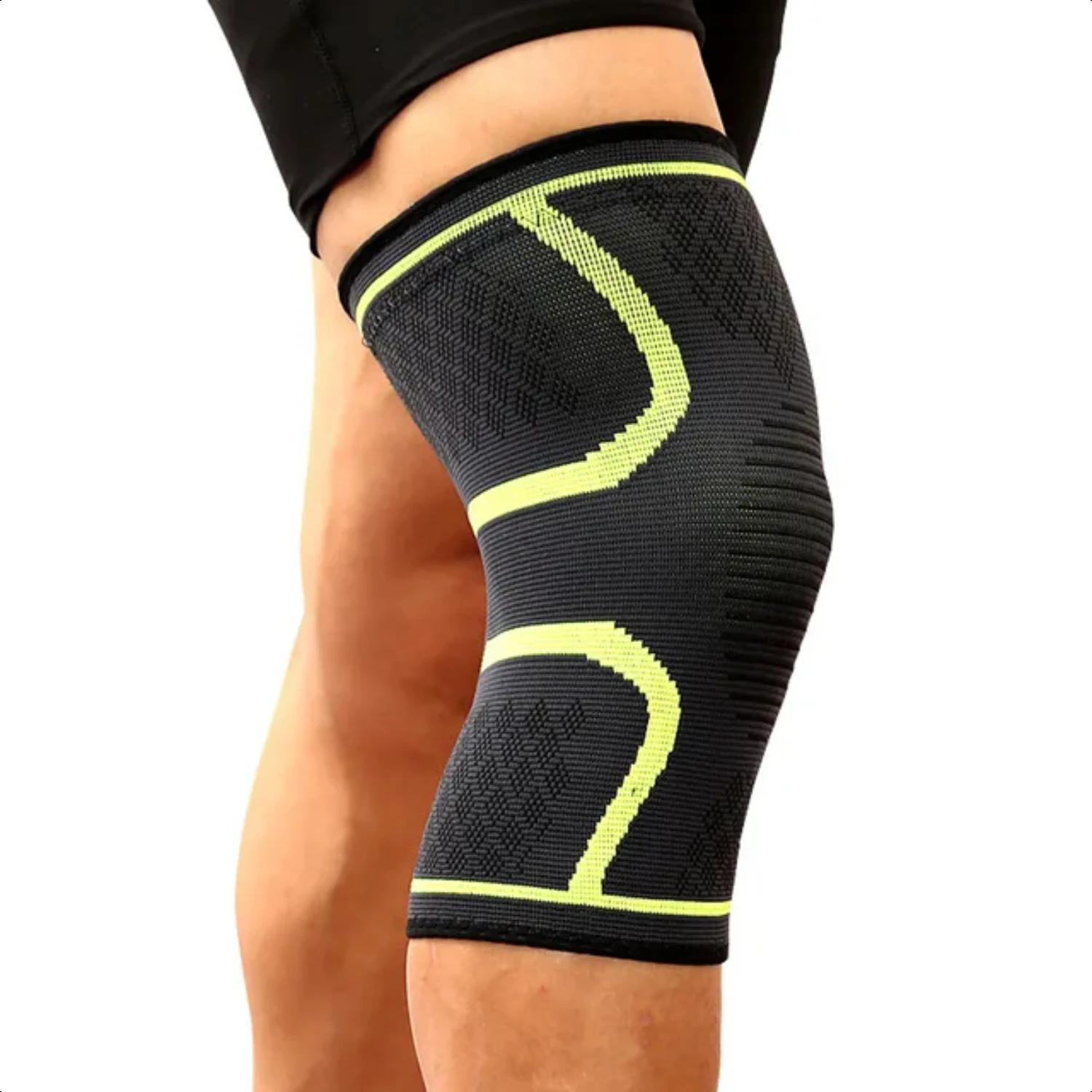 

Breathable and Durable Compression Knee Brace - Sports Knee Support Sleeve made of Nylon for Running, Basketball, Volleyball, Cy