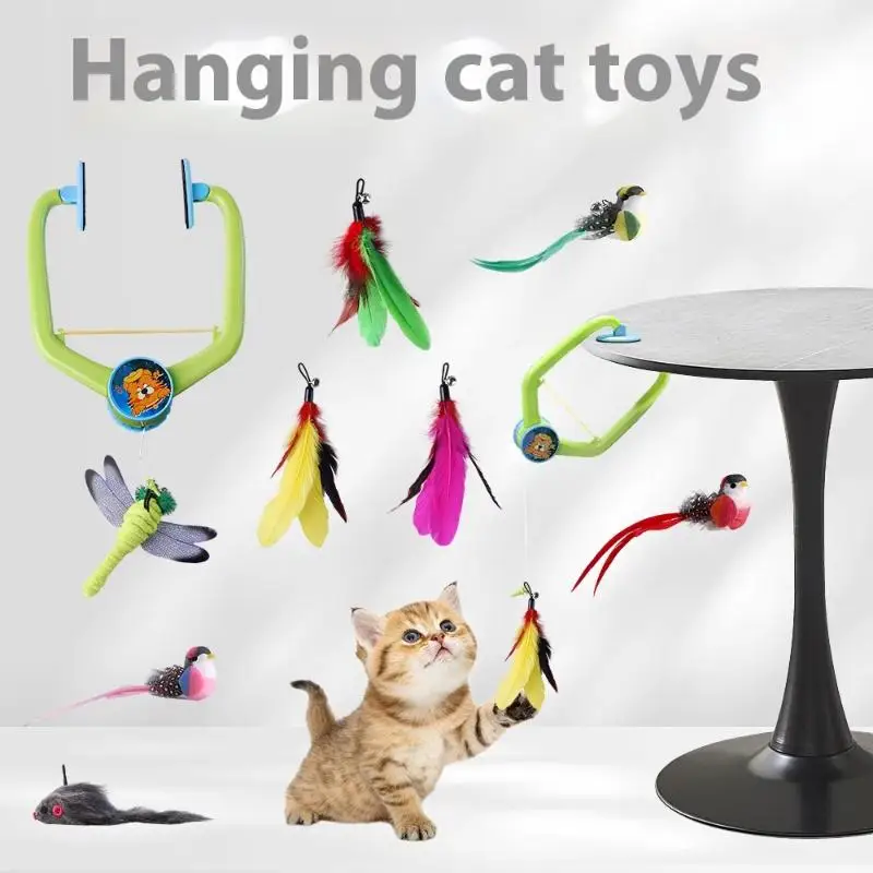 2025 El nuevo tipo de juguete eléctrico inteligente para puerta colgante para gatos es un entretenimiento autónomo y maravilla provocadora de gatos