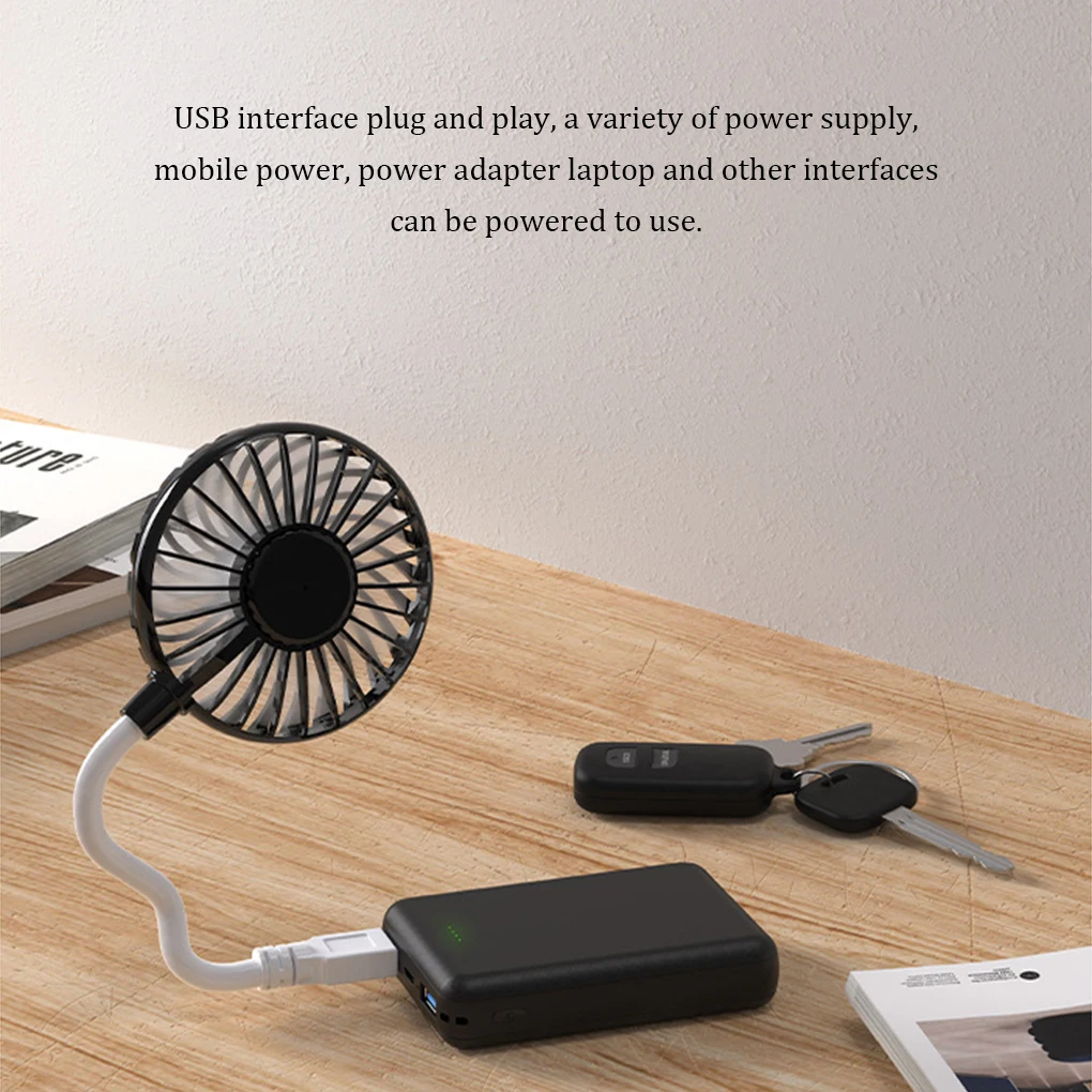 Ventilateur USB portable, mini refroidisseur d'air, pour camping, bureau, table, ordinateur portable