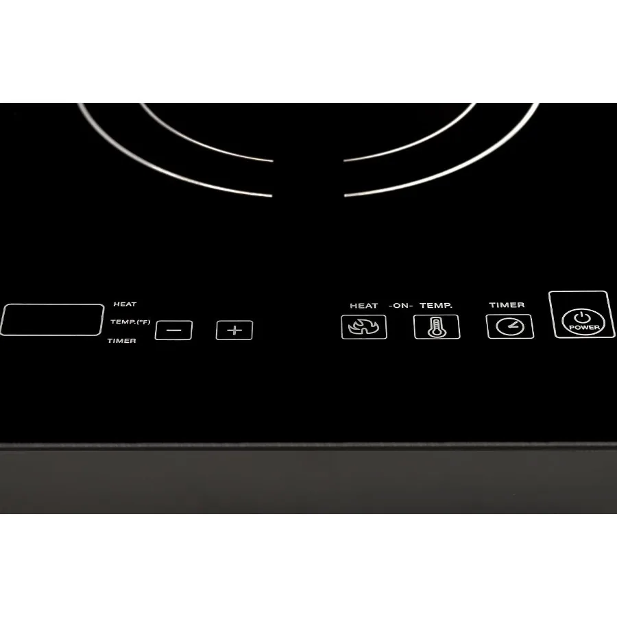 TI-1B 12 inch Built-In Single Burner Induction Glass-Ceramic Cooktop 1750W UL858 Certified