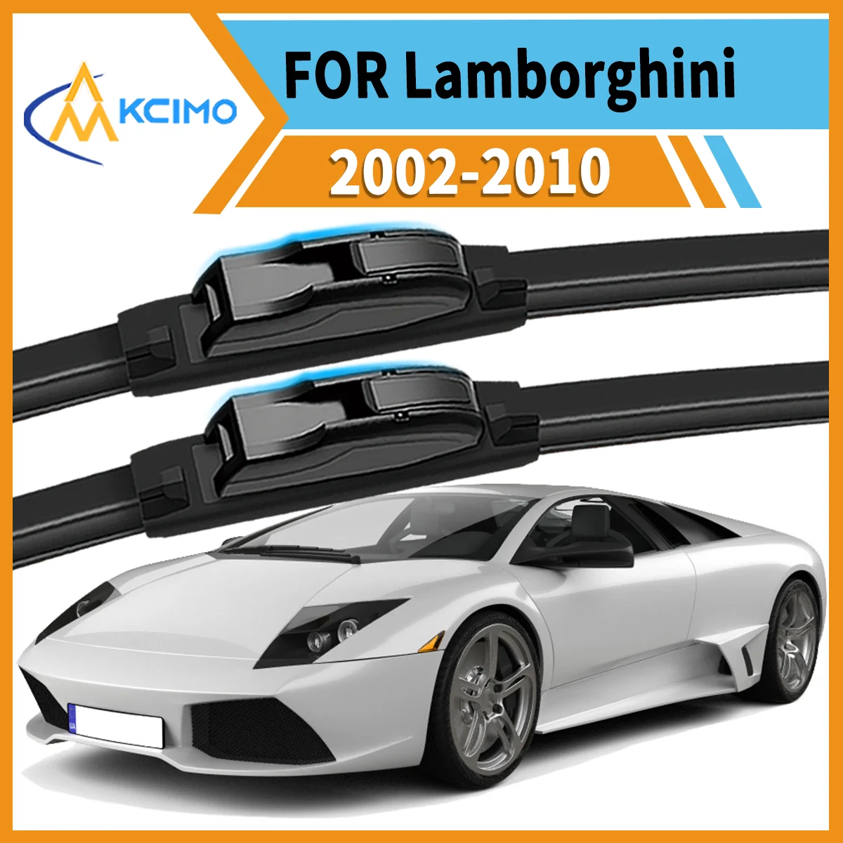 Drive Safely Anytime 2PCS Front Wiper Blades for Lamborghini Murciélago 2002-2010 All-Weather Clarity Durable Easy Installation