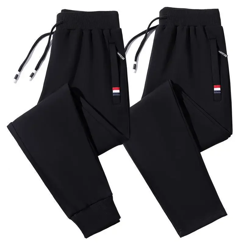 Versatile Loose-fit Casual Pants For Men Anti-theft Work Trousers Zippered Elastic Waist Quick-drying Construction Pants