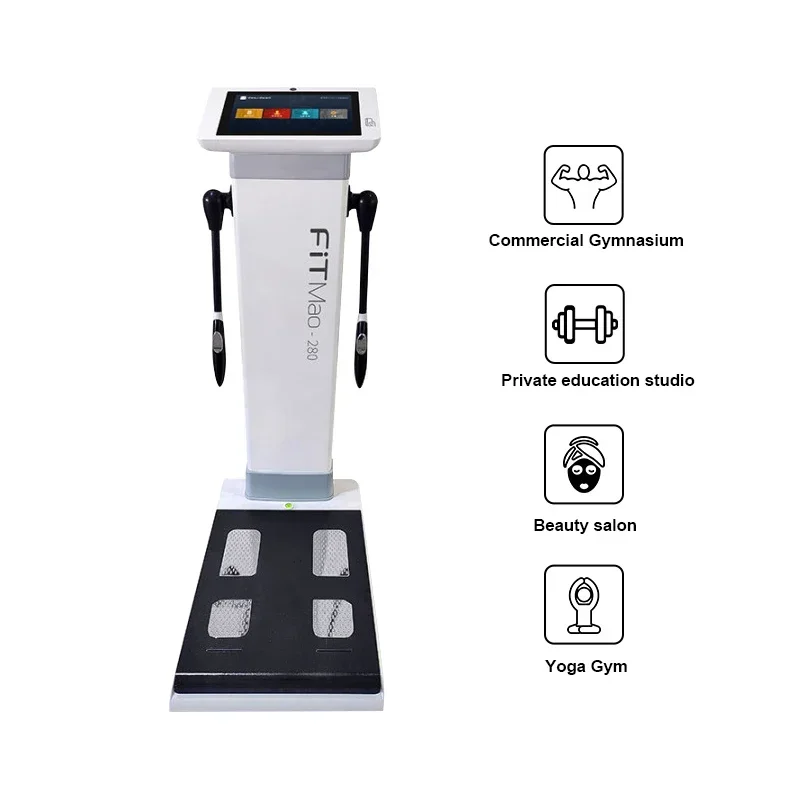 Quantum 8 Electrodes Gym Use Pharmacy Health Fat Measurement Analyzer Stand Body Composition Analyzer BMI Bio-impedance Machine