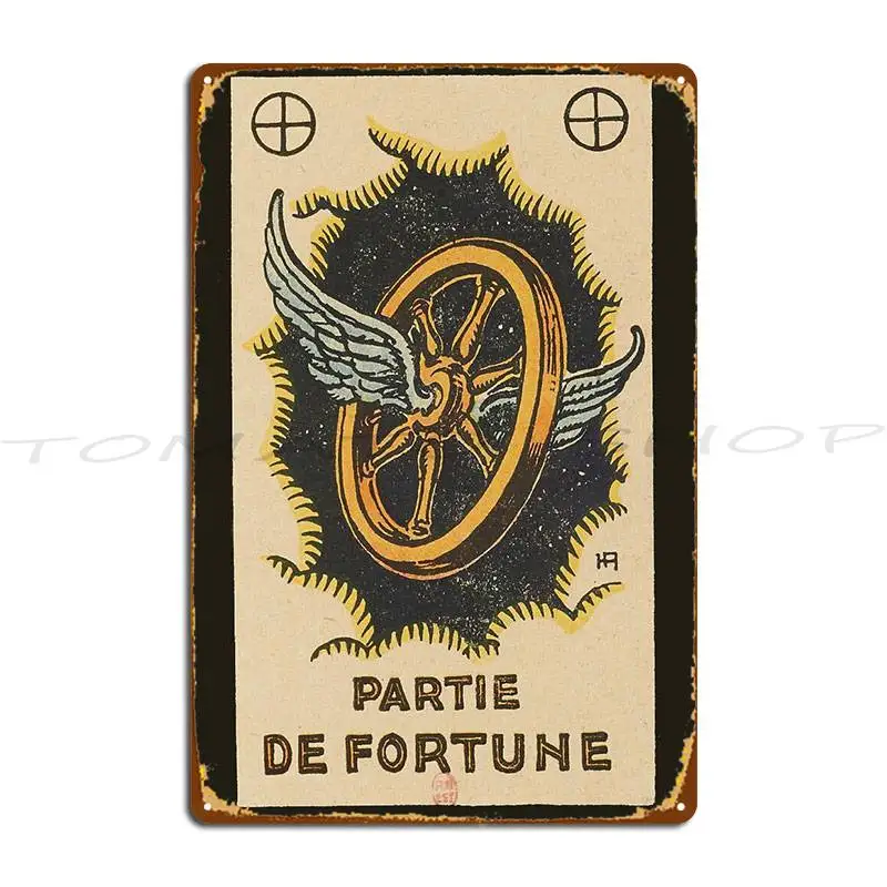 Wheel Of Fortune Tarot  The  Card Partie De Fortune Metal Sign Poster