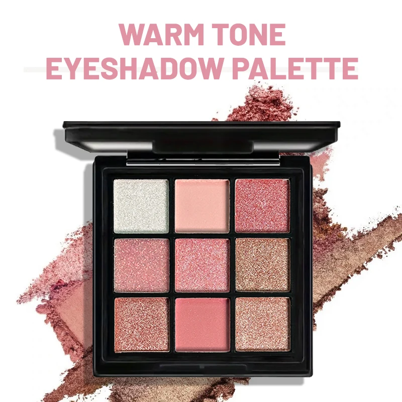 Tavolozza di ombretti a 9 colori con vino rosso leggermente ubriaco: struttura metallica opaca perlescente, impermeabile e resistente al sudore a lunga durata