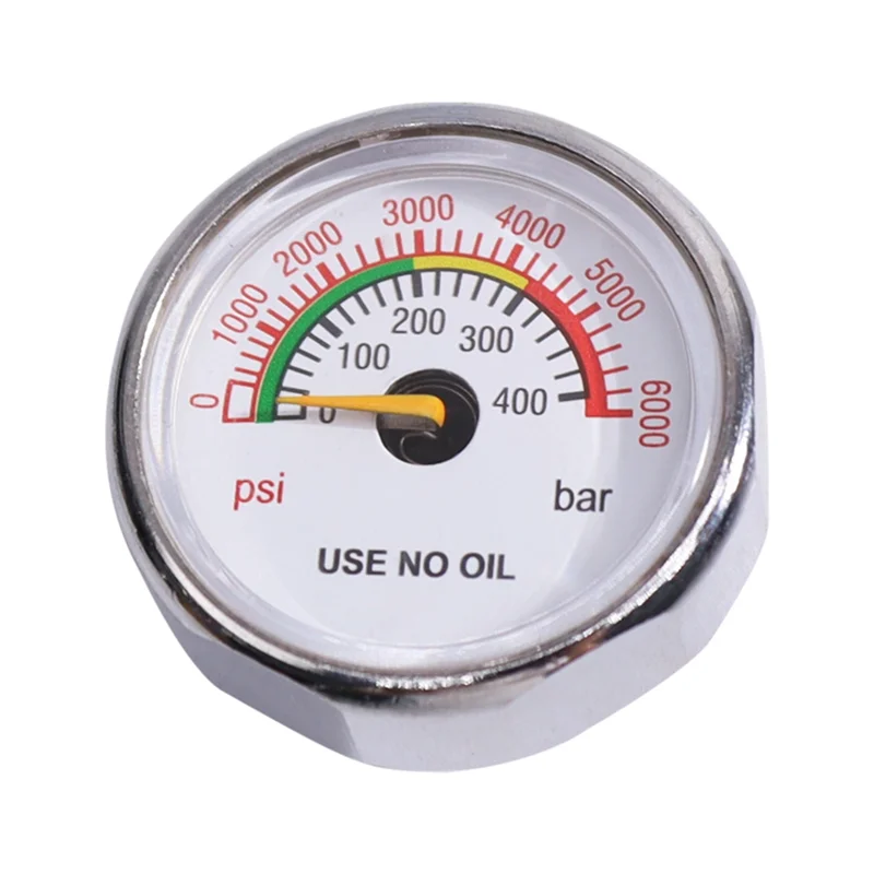 33mm 6000Psi/400Bar 1/8NPT Thread Back Axial Connection Gas Pressure Gauge