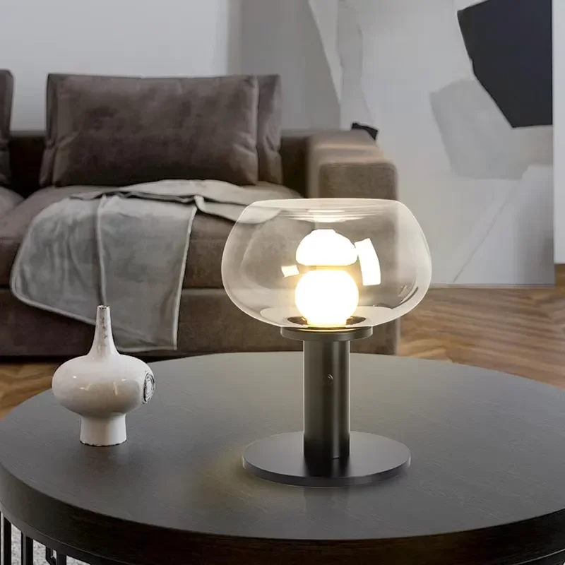 Modern Aluminum LED Desk Lamp Dimmable Eye Protection Reading Light Simple Bedside Novelty Shade AC Powered Home Office Decor