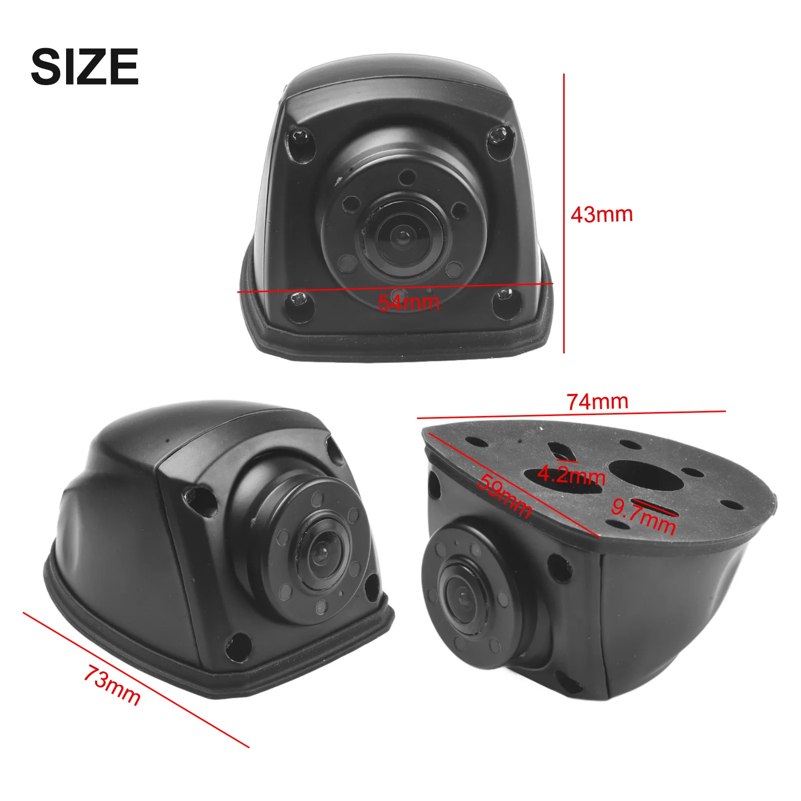 

AHD 1080P Side View Camera Reversing Camera 4Pin Aviation Connector For Truck Camper Bus High Definition Image Parking Assist