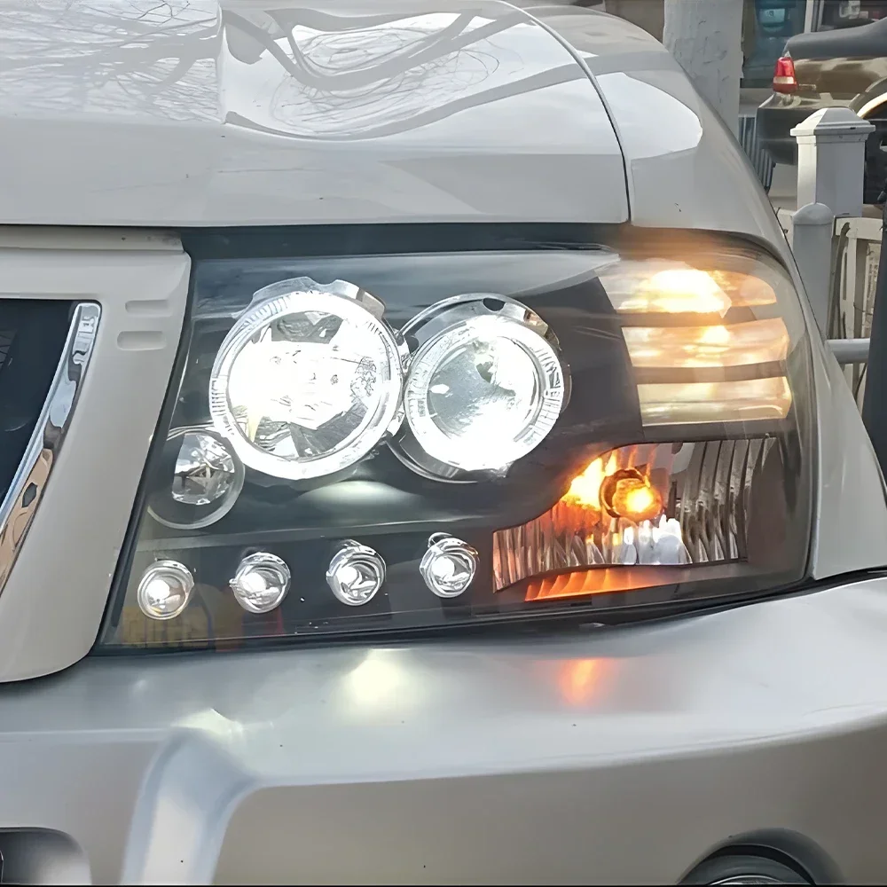 

Автомобильные передние фонари для Mitsubishi Pajero V73 2007-2015, светодиодные автомобильные фары в сборе, обновление, высококачественные аксессуары для линз проектора