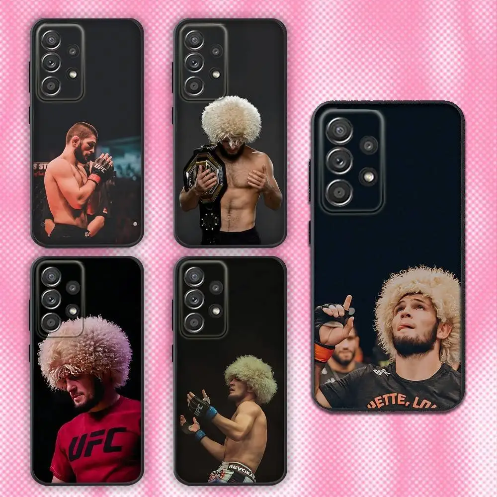 

Champion K-Khabib Boxing Phone Case For Samsung Galaxy A13,A21s,A22,A31,A32,A52,A53,A71,A80,Soft Black Shell