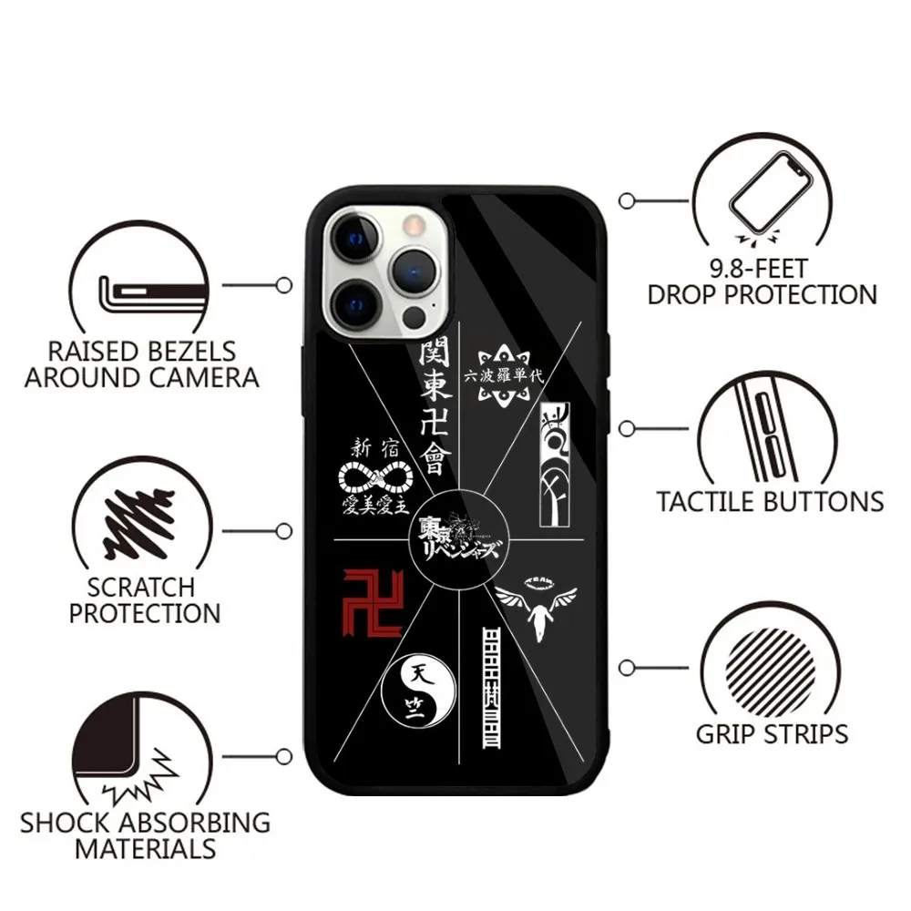 T-Tokyo Revengers Anime  Phone Case Strong Magnetic For IPhone 15,14,13,Pro,Max,Plus,11,12,Mini For Magsafe Wireless Charging