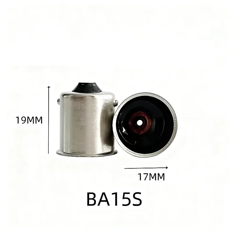 15 Pcs BA15S BAY15D Auto Bulb Holder Cap Socket Base Car Bulb Lamp Holder Straight Tube Copper Nickel Soldering Lamp Head Base