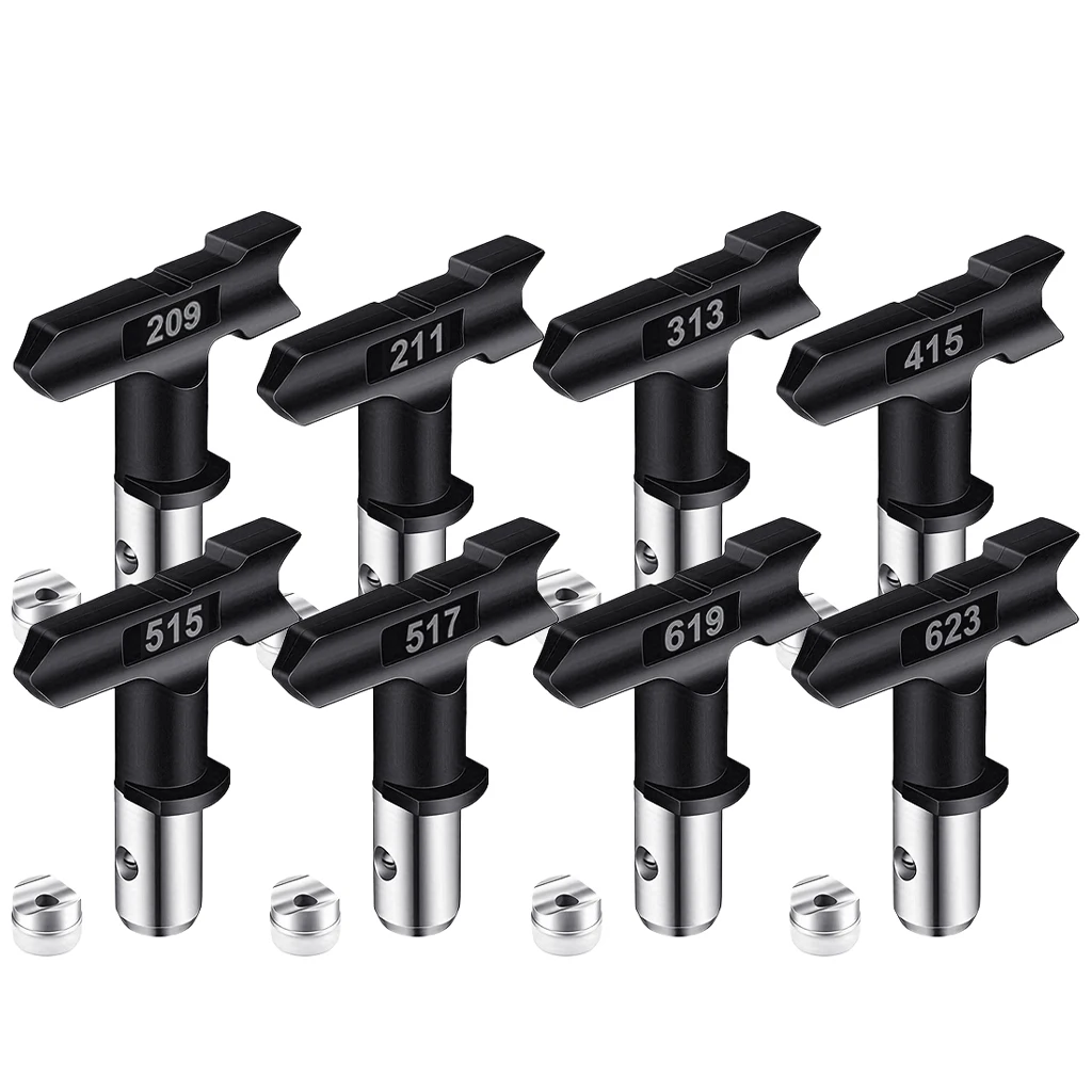 8pcs Reversible Spray Tip, Airless Spray Nozzles for Airless Paint Spray Guns