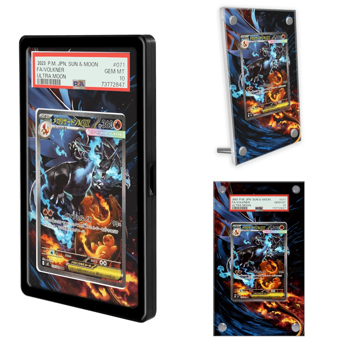 

Pokemon M2 Inferno X Charizard Card Extended Art Display Case Collection Card Extended Painting Psa Display Rack Excluding