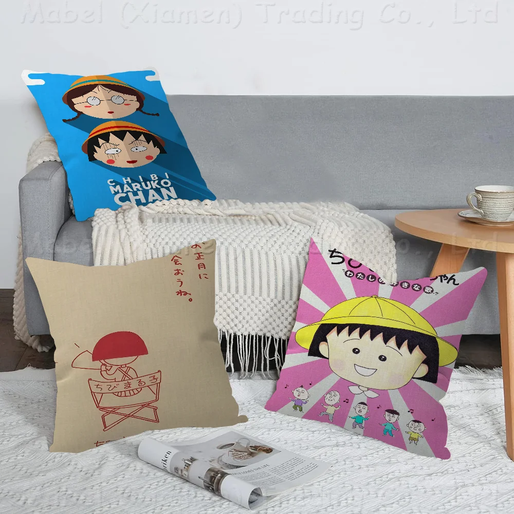 

C-Chibimaruko Chan Personalized Pillow Cover Kids Bedroom Wild Party Decor Pillowcase Kid Birthday Shower Gift