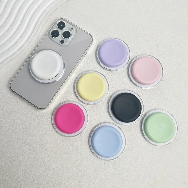 حامل مغناطيسي لطيف متعدد الألوان من السيليكون Magsafe للهاتف Griptok Grip Tok لهاتف IPhone حامل شحن لاسلكي
