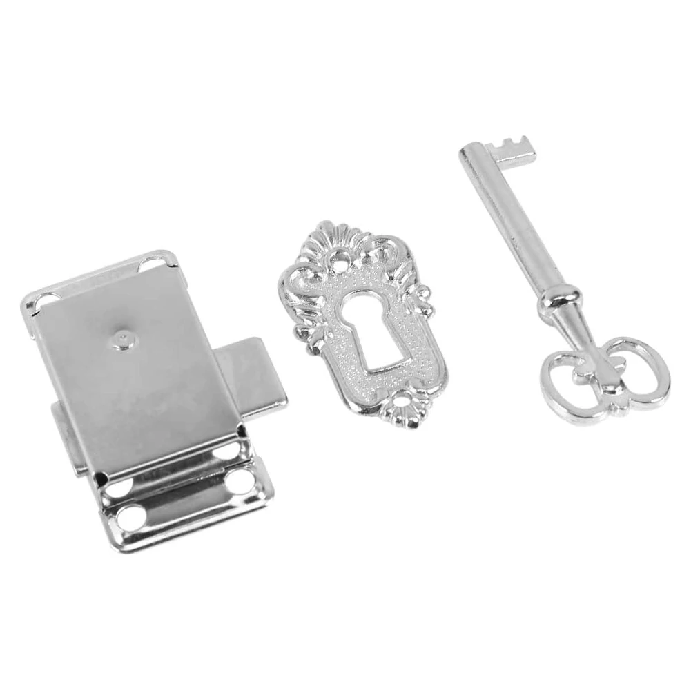 Jewelry Box Lock Antique Drawer Lock For Furniture Restoration Key Mechanism Reserved Screw Holes For Jewelry Boxes As Shown