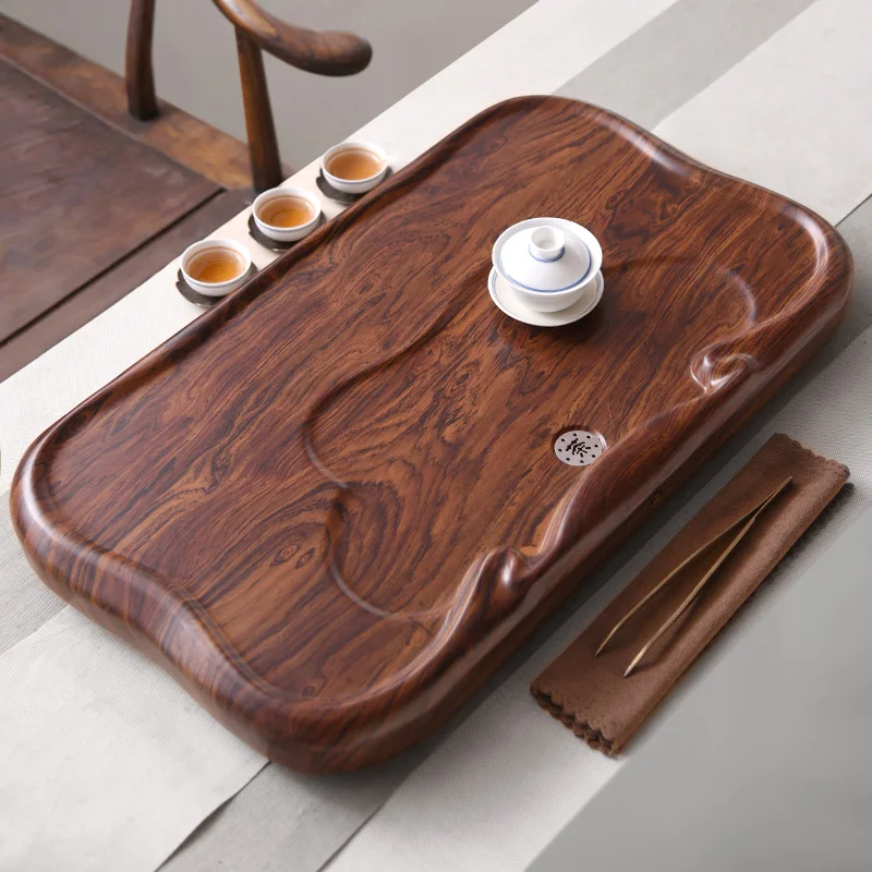 r*-Wooden Serving Tea Tray Table Pot Valet Drainage Desk Rectangle Ceramic Tea Tray Ceremony Bandejas Home Decorationgs
