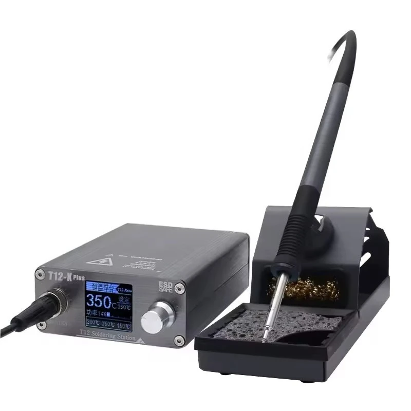 Intelligent Digital Soldering Rework Station With T12 Iron Tip Precision Welding Tool For Cell Phone PCB Repair Maintenance