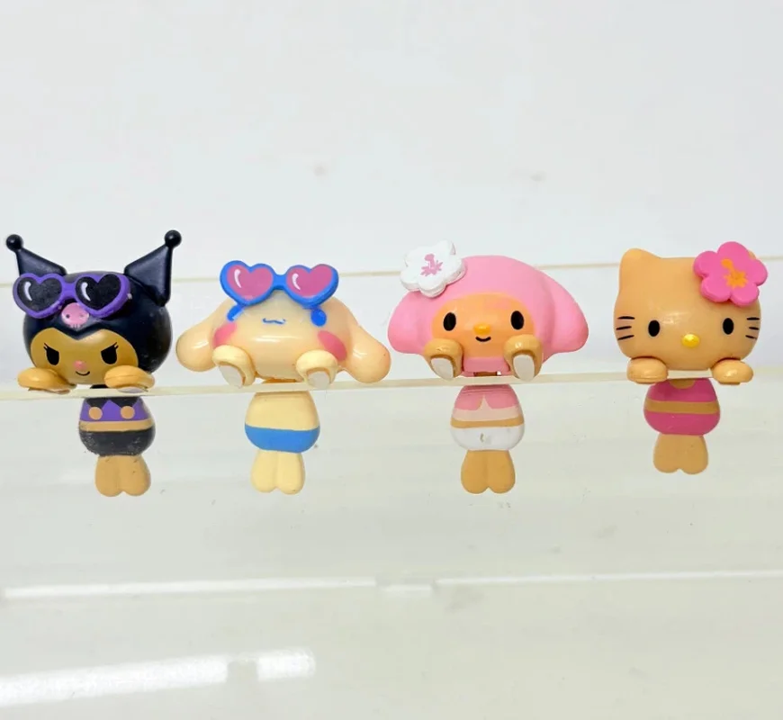 

New Product In Stock Swimsuit Cup Hangers Second Batch Of Blind Boxes Black Leather Kt Cat And Cinnamon Dog Cups Decorations