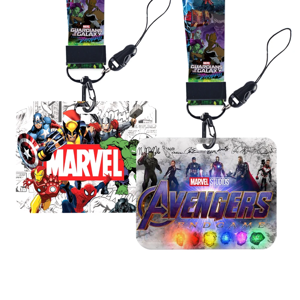 Hot Selling Movie Super Hero Lanyard For Keys Chain ID Credit Card Cover Bus Card Holder Charm Badge Holder Personalized Gift