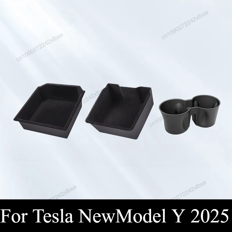 

For Tesla New Model Y 2025 Launch Juniper Center Console Storage Box Mat Anti Slip Dustproof Interior Auto Accessories Drivers