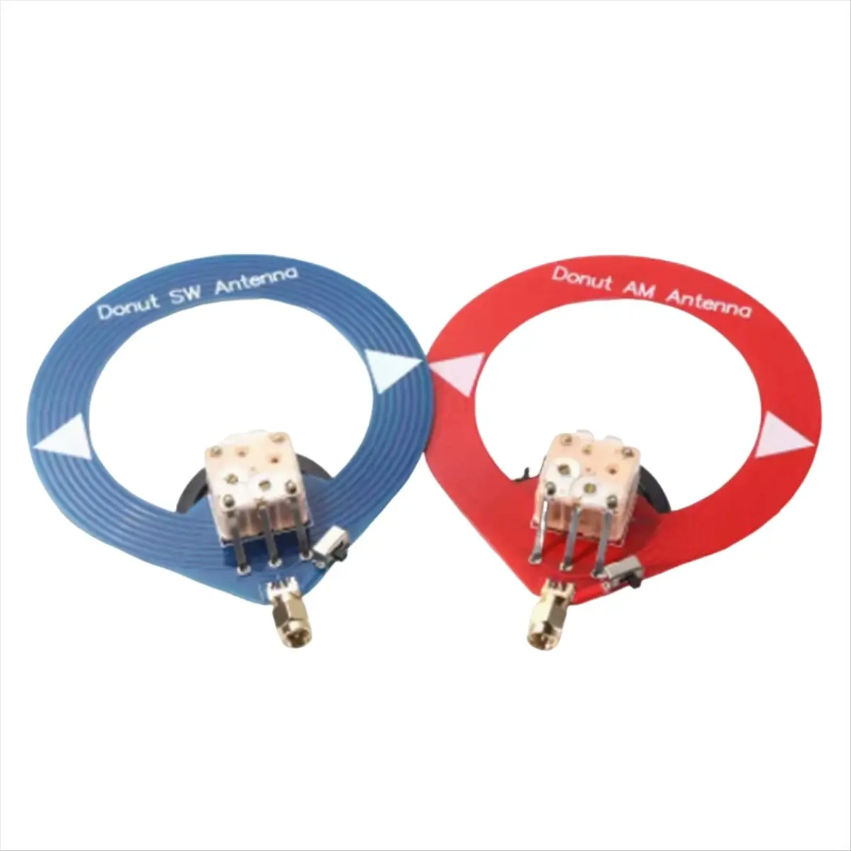& AT27  Donut Short and Medium Wave Antenna AM MW/SW Antenna Mini Loop Multi-Function Antenna 4-Piece Set for FM SW Radios