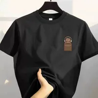 T-shirt en coton imprimé pour homme, style vintage américain, design simple, coupe ample, manches courtes, col rond, unisexe, pour couple 2