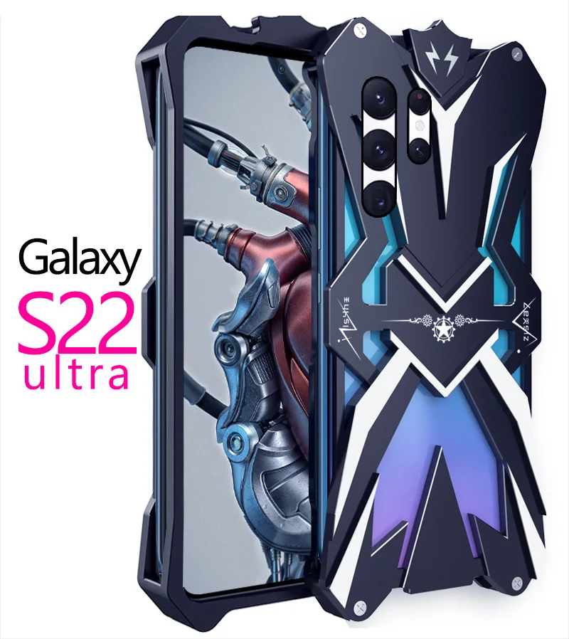 

Zimon Luxury Thor Heavy Duty Armor Metal Aluminum Phone Bumper Case For Samsung Galaxy S25 S24 S23 S22 S21 Fe Plus Ultra Cover