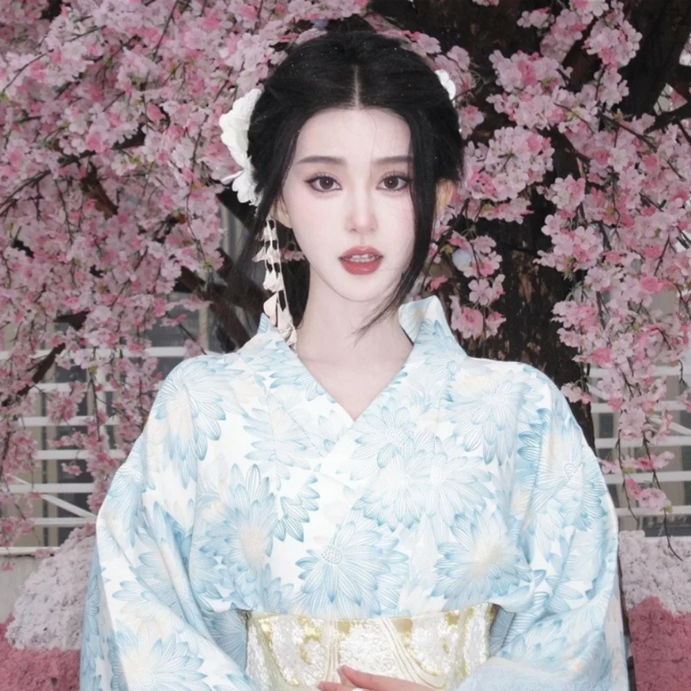 Summer Thin Improved Japanese Kimono Yukata Fresh Elegant Studio Photography Outfit For Women Portrait Theme  Halloween Cosplay
