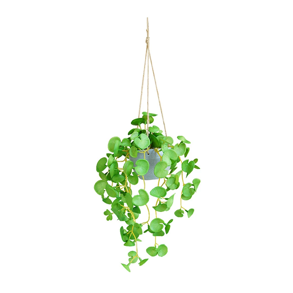 

Artificial Hanging Plants Silk Cloth Plastic Material Vibrant Decoration Wall Planter Faux Plant PendantYear Round Balcony